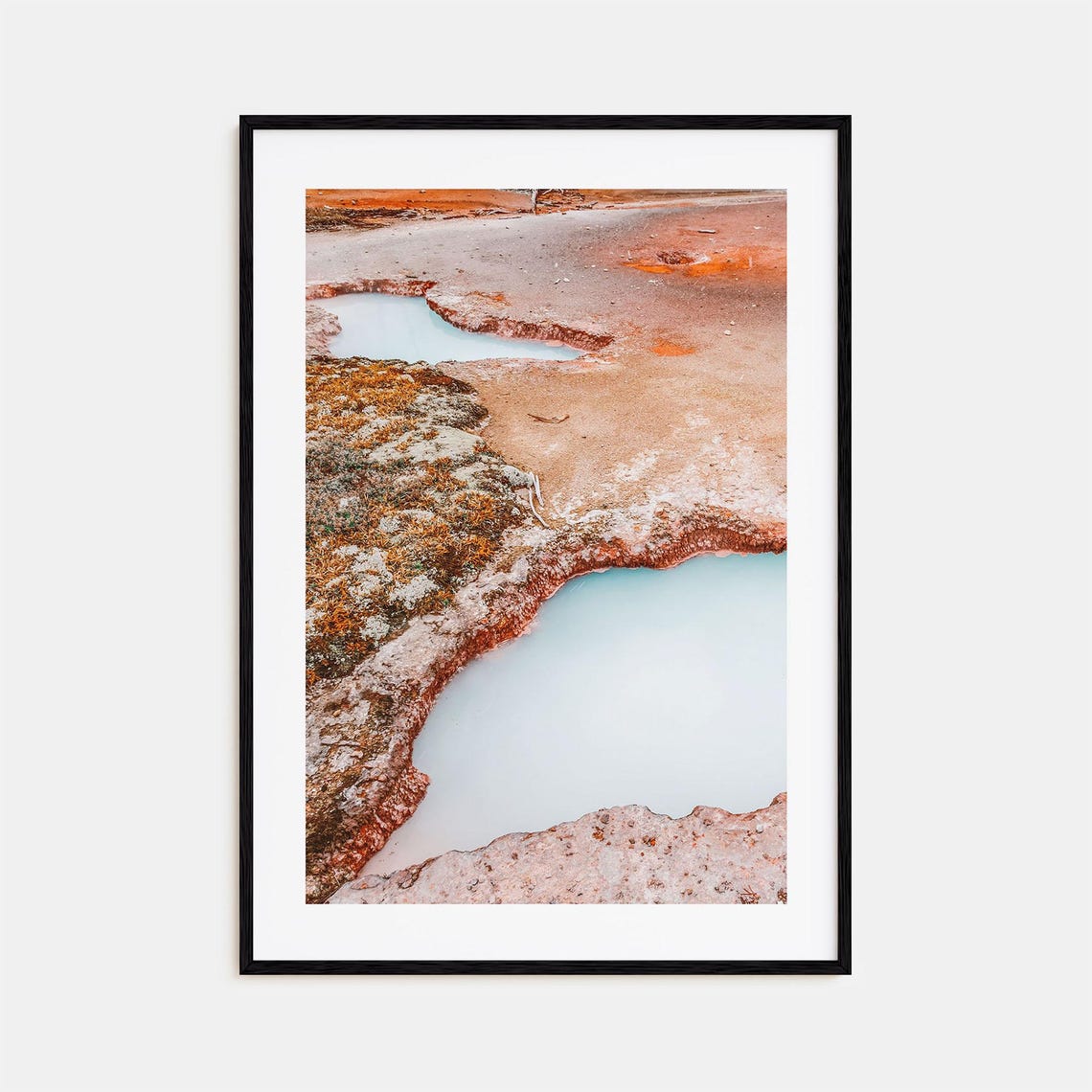 Yellowstone Geothermal Pools Turquoise Mineral Hot Spring Poster
