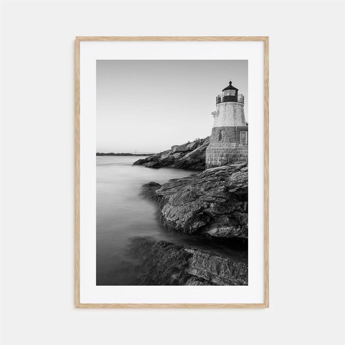 Narragansett Castle Hill Lighthouse Rocky Shore Ocean Poster