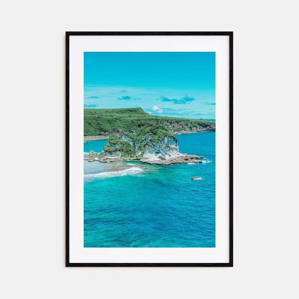Saipan Travel Poster, Colorful Street Map Art Print