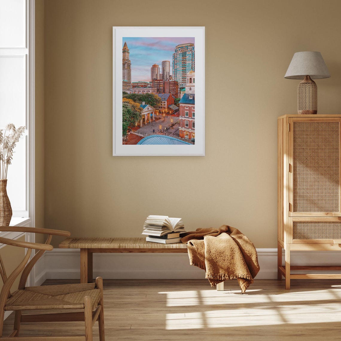 Boston Custom House Tower Downtown Faneuil Hall Sunset Poster - Image 2