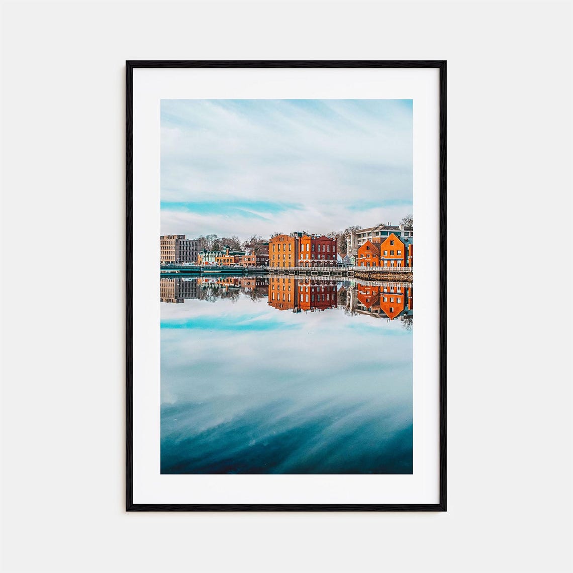 Westport Connecticut Brick Waterfront Mirror Reflection Photo Poster