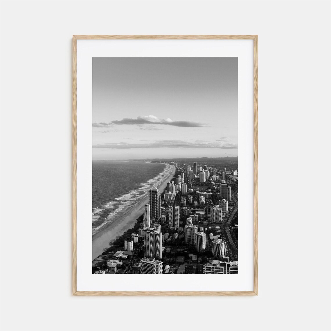 Gold Coast Photo Poster Print Gold Coast Black And White Art Gold Coast Photography Gold Coast Travel Gold Coast Map Poster