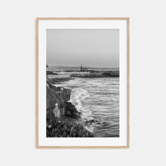 Santa Cruz Black And White Travel Poster