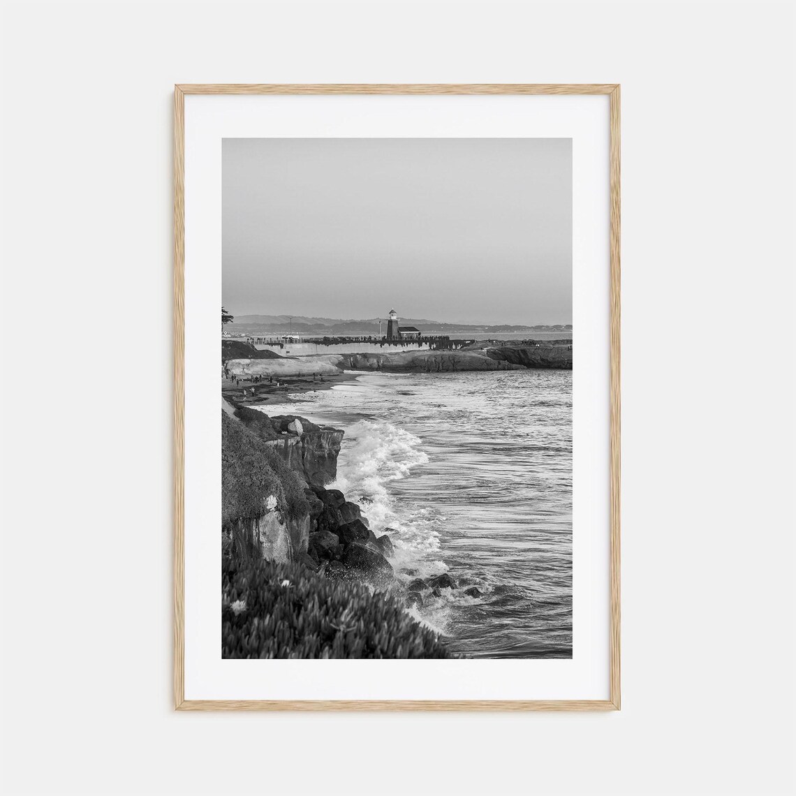 Santa Cruz Black And White Travel Poster