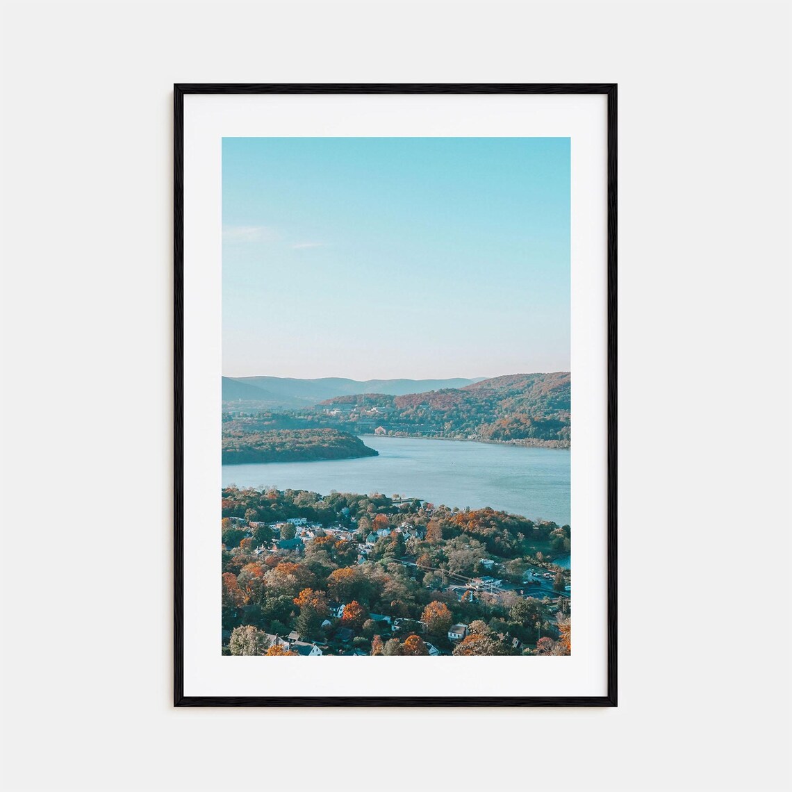Hudson Valley Colorful Travel Poster, Street Map Art