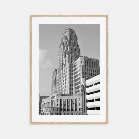 Buffalo Photo Poster Print No 1 Buffalo Black And White Wall Art Buffalo Wall Photography Buffalo Travel Buffalo Map Poster
