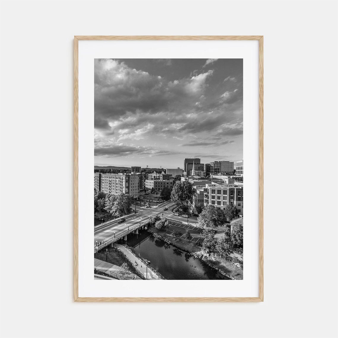 Greenville Photo Poster Print Greenville Black And White Art Greenville Photography Greenville Travel Greenville Map Poster