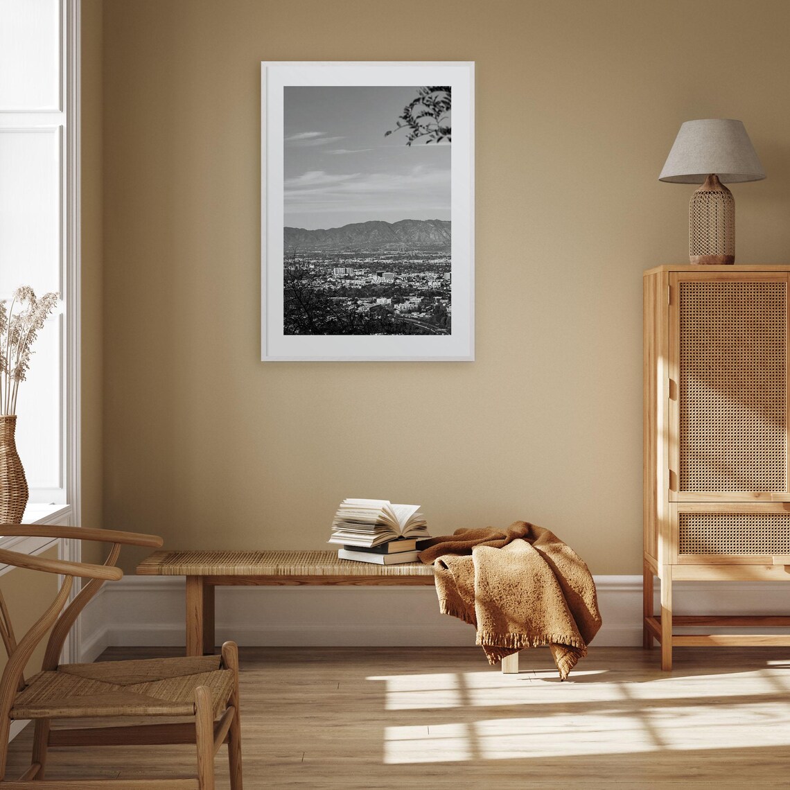 San Fernando Valley Black and White Travel Poster - Image 3