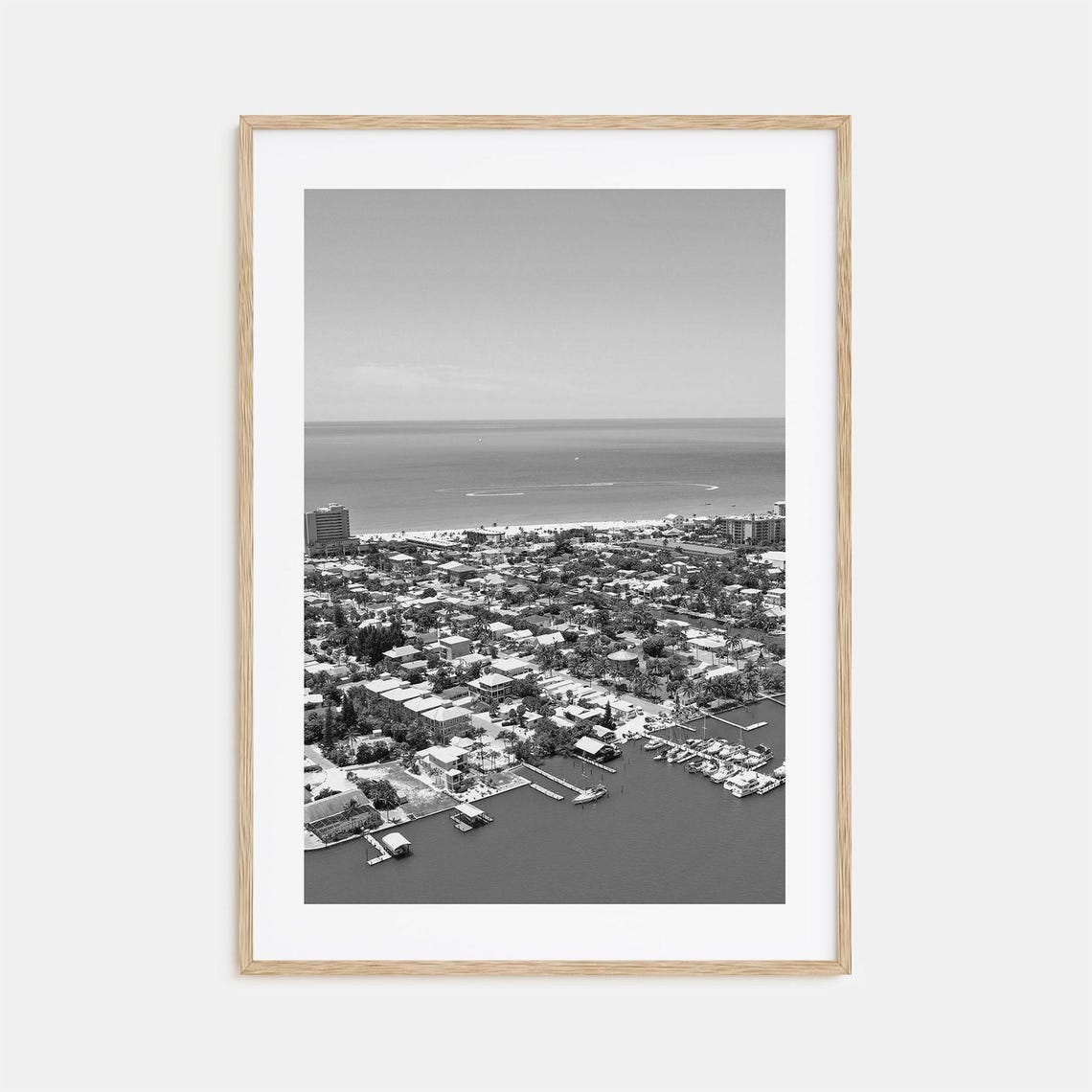 Fort Myers Photo Poster Print Fort Myers Black And White Wall Art Fort Myers Wall Photography Travel Fort Myers Map Poster