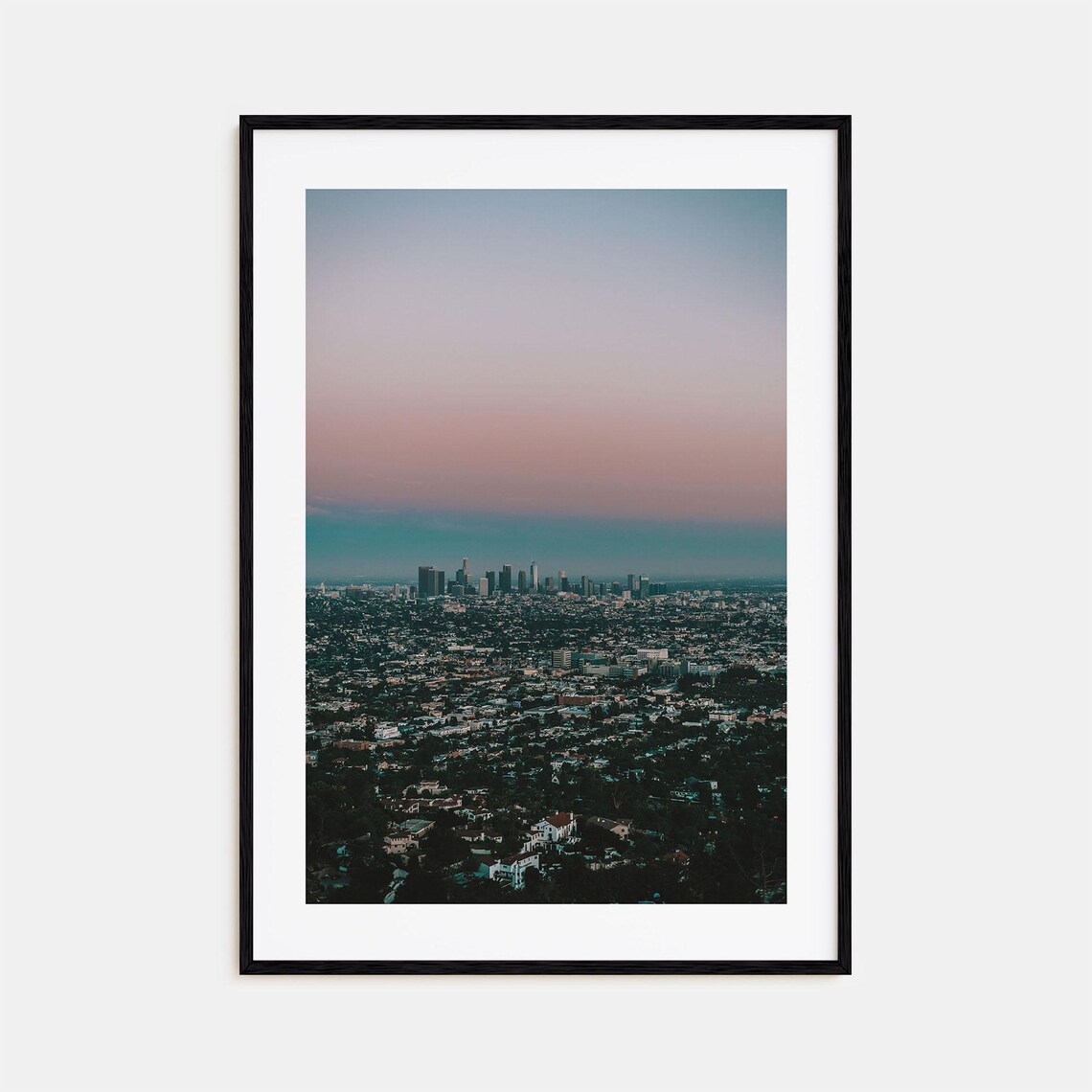Los Angeles Colorful Travel Poster, Street Map
