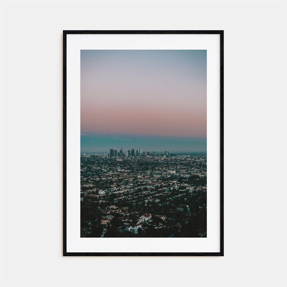 Los Angeles Colorful Travel Poster, Street Map