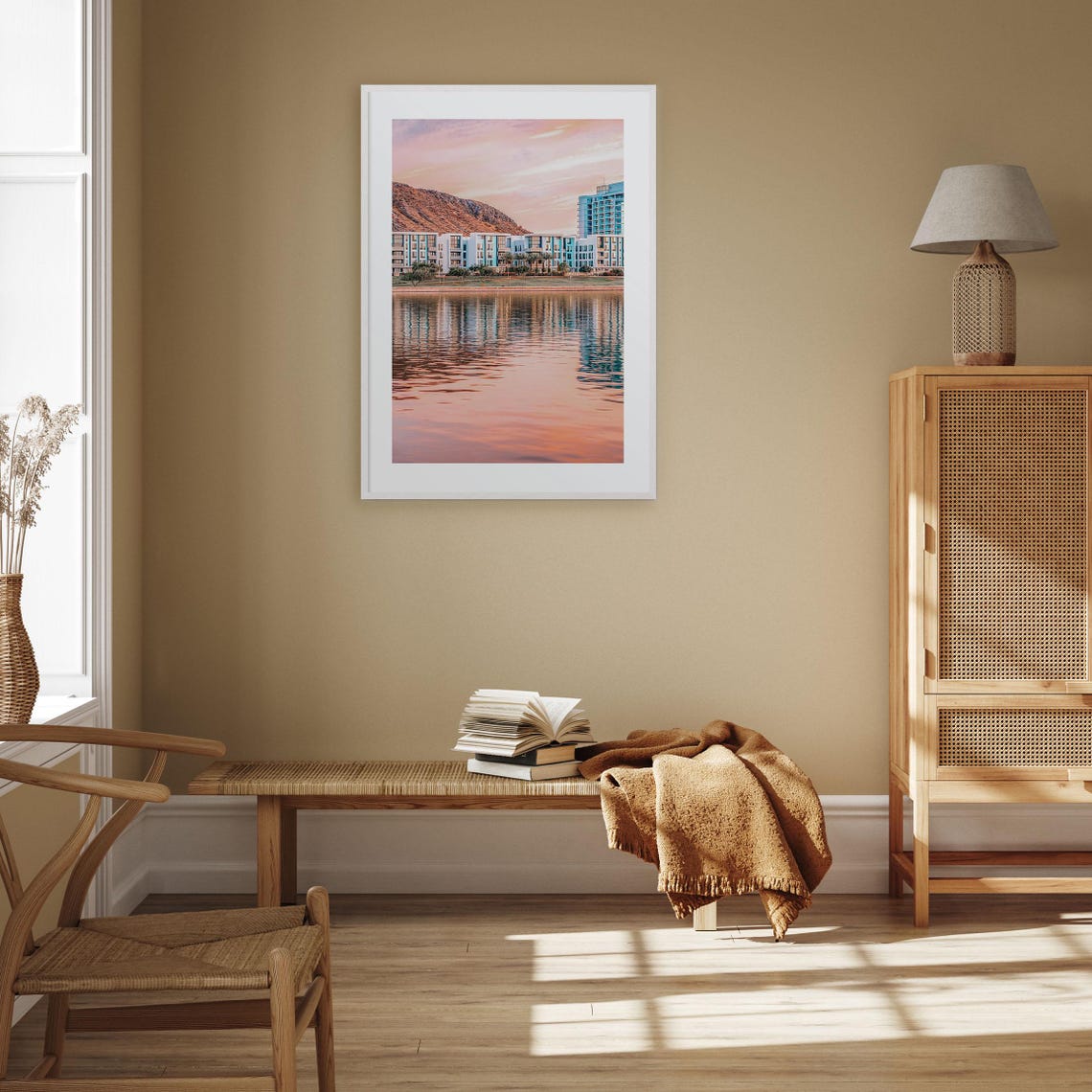 Tempe Arizona Town Lake Waterfront Sunset Reflection Photo Poster - Image 2