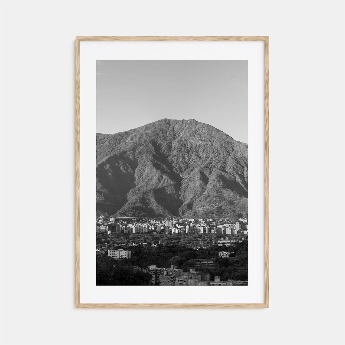 Caracas Black And White Travel Poster Print