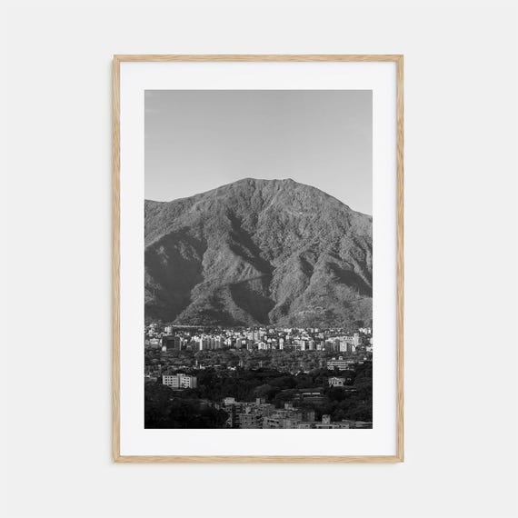 Caracas Black And White Travel Poster Print
