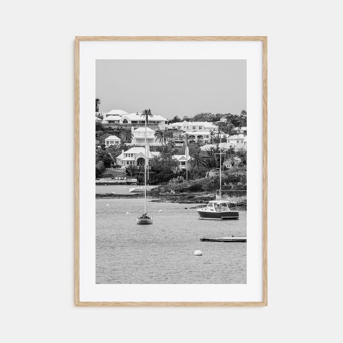 Bermuda Travel Poster, Black And White Photography