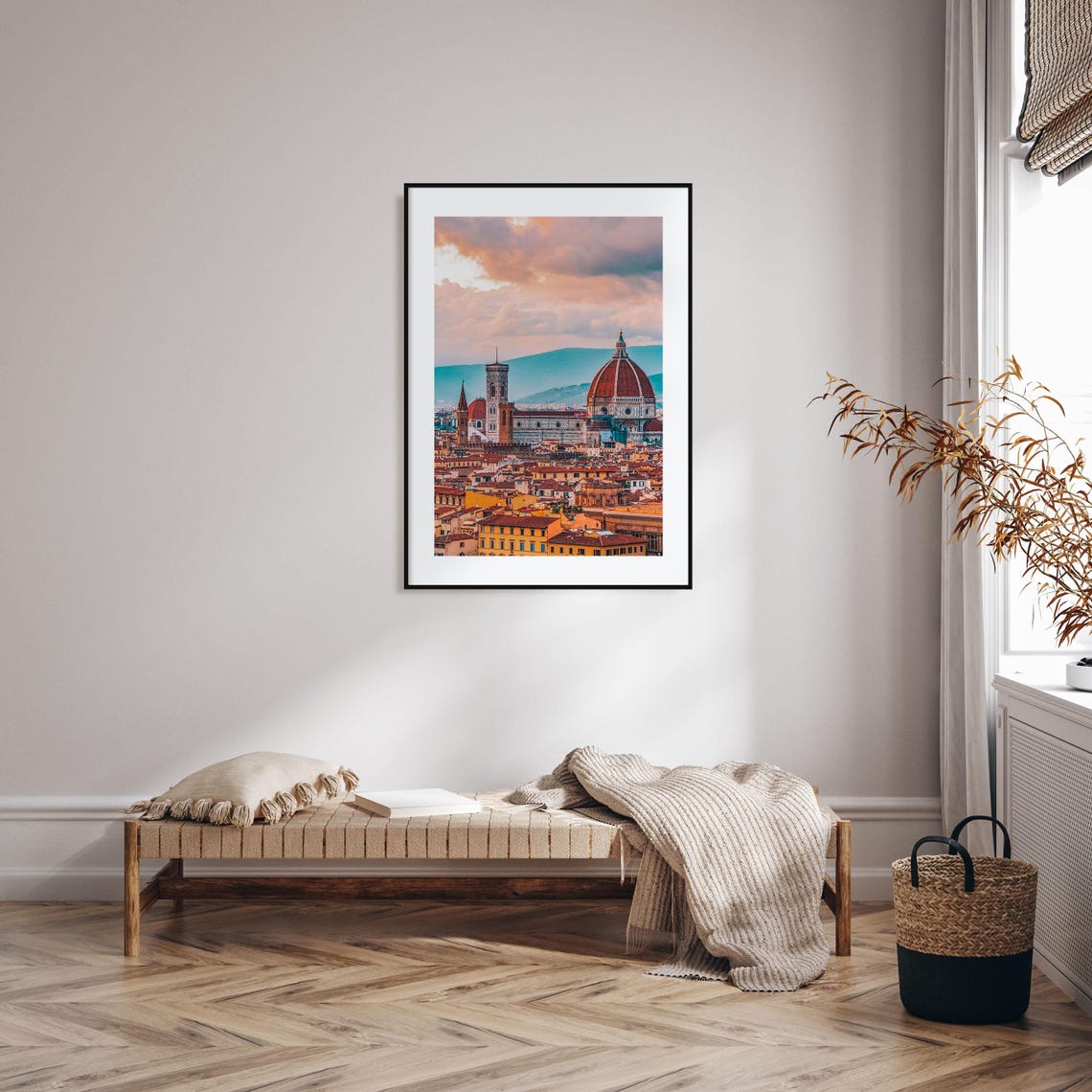 Florence Cathedral Duomo Sunset Over Terracotta Rooftops Poster - Image 2