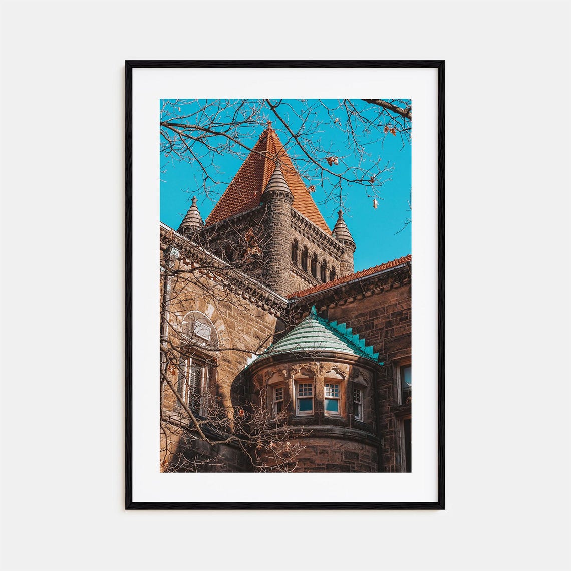 Champaign Urbana Poster Historic Stone University Building Art