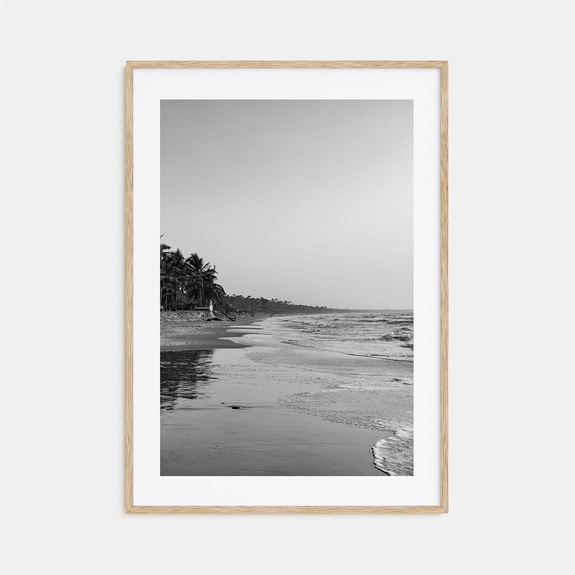 The Gambia West Africa Palm Beach Minimalist Black White Poster