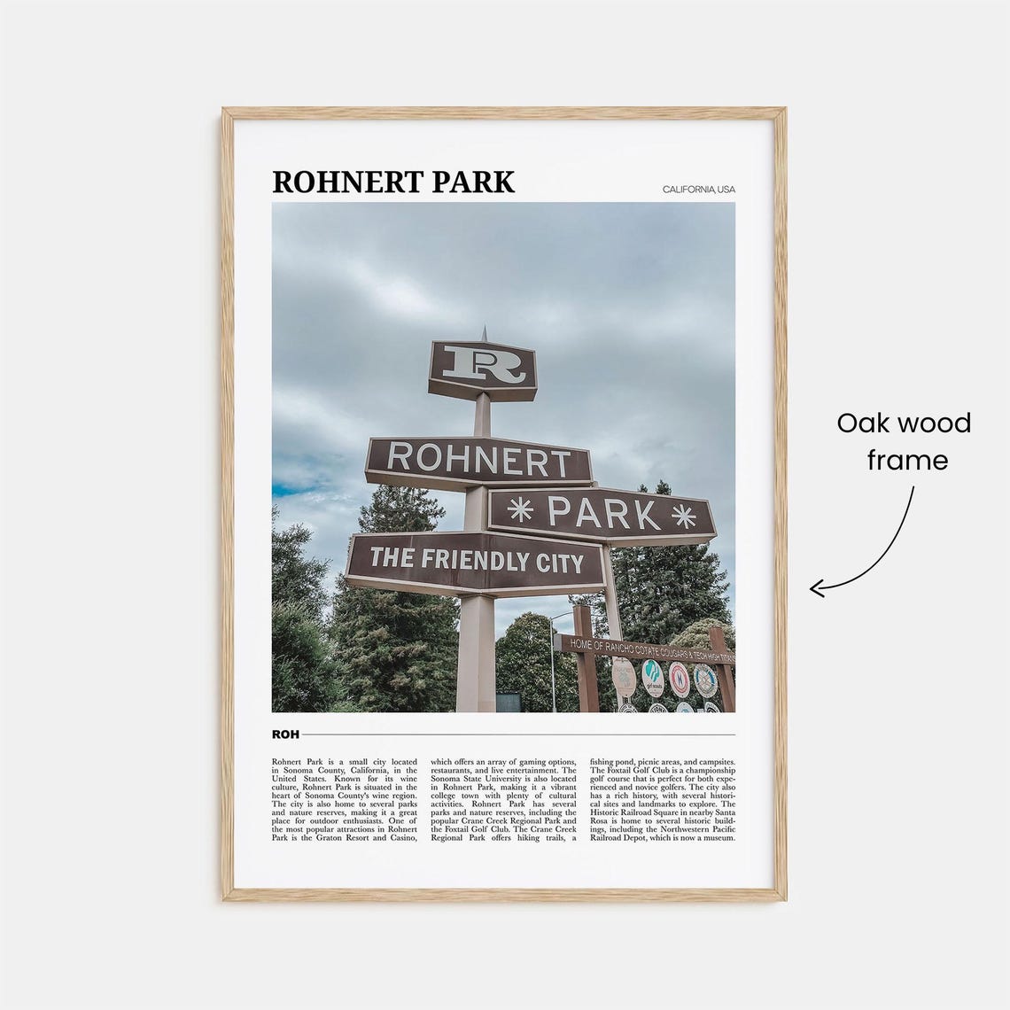 Rohnert Park Travel Poster Rohnert Park Wall Art Rohnert Park Poster Print Rohnert Park Photo Rohnert Park Decor California Usa - Image 3