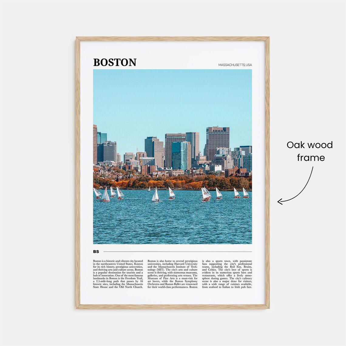 Boston Travel Poster No 1, Massachusetts Travel Poster - Image 3
