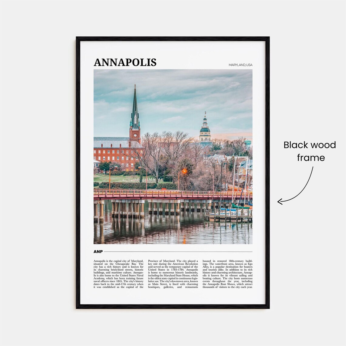 Annapolis Travel Poster, Maryland USA Art Print - Image 2