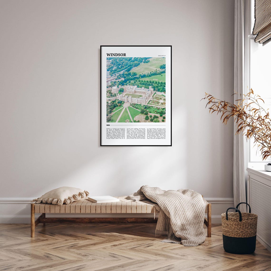 Windsor England Castle Aerial Royal Residence Grounds Travel Poster - Image 4