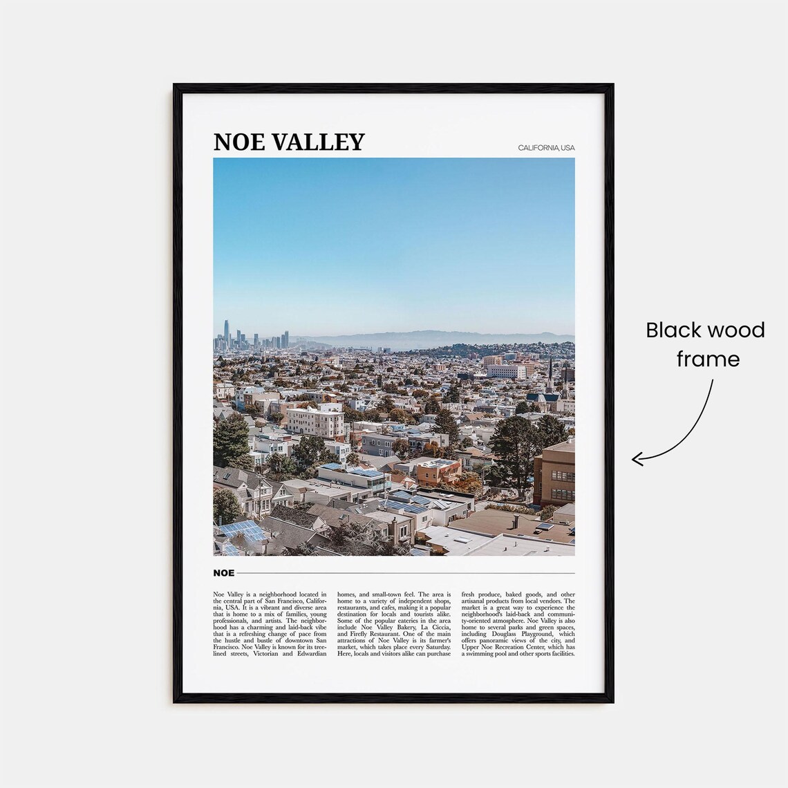 Noe Valley San Francisco Neighborhood Panorama Travel Poster Series - Image 2