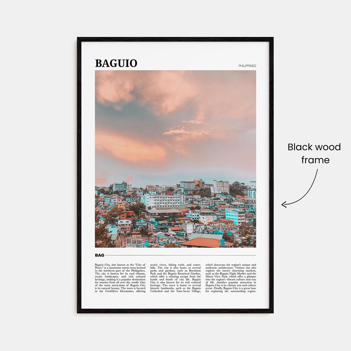 Baguio Travel Poster, Philippines Art Print - Image 2