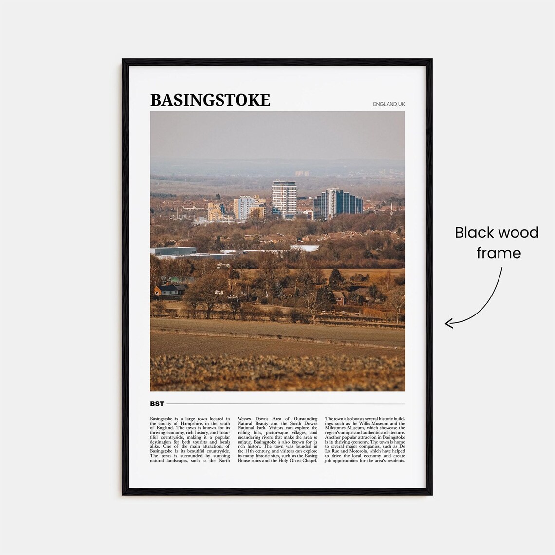 Basingstoke Travel Poster, England UK Art Print - Image 2