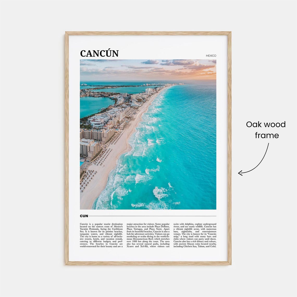Cancun Decor Mexico Travel Poster - Image 3