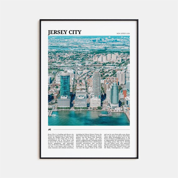 Jersey City Travel Poster, New Jersey Wall Art