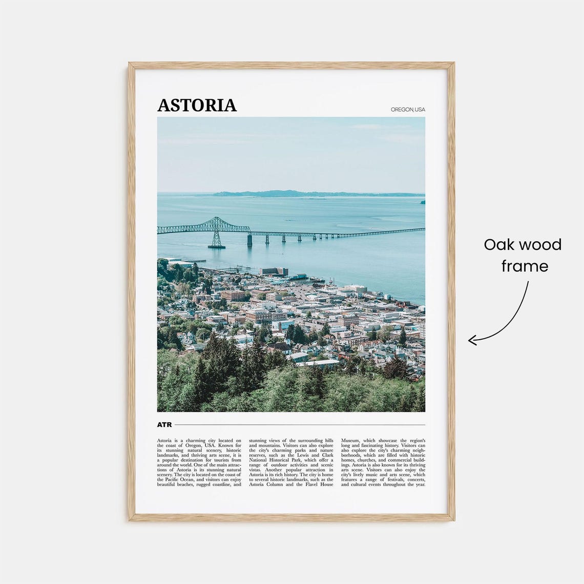 Astoria Oregon Megler Bridge Columbia River Aerial View Poster - Image 3
