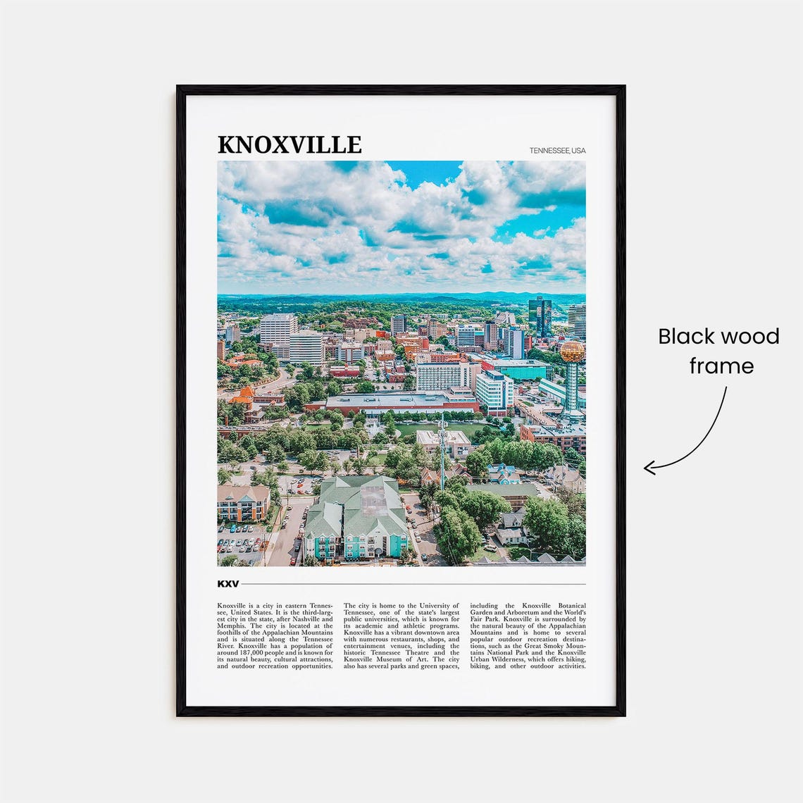 Knoxville Travel Poster Knoxville Wall Art Knoxville Poster Print Knoxville Photo Knoxville Decor Tennessee Usa - Image 2