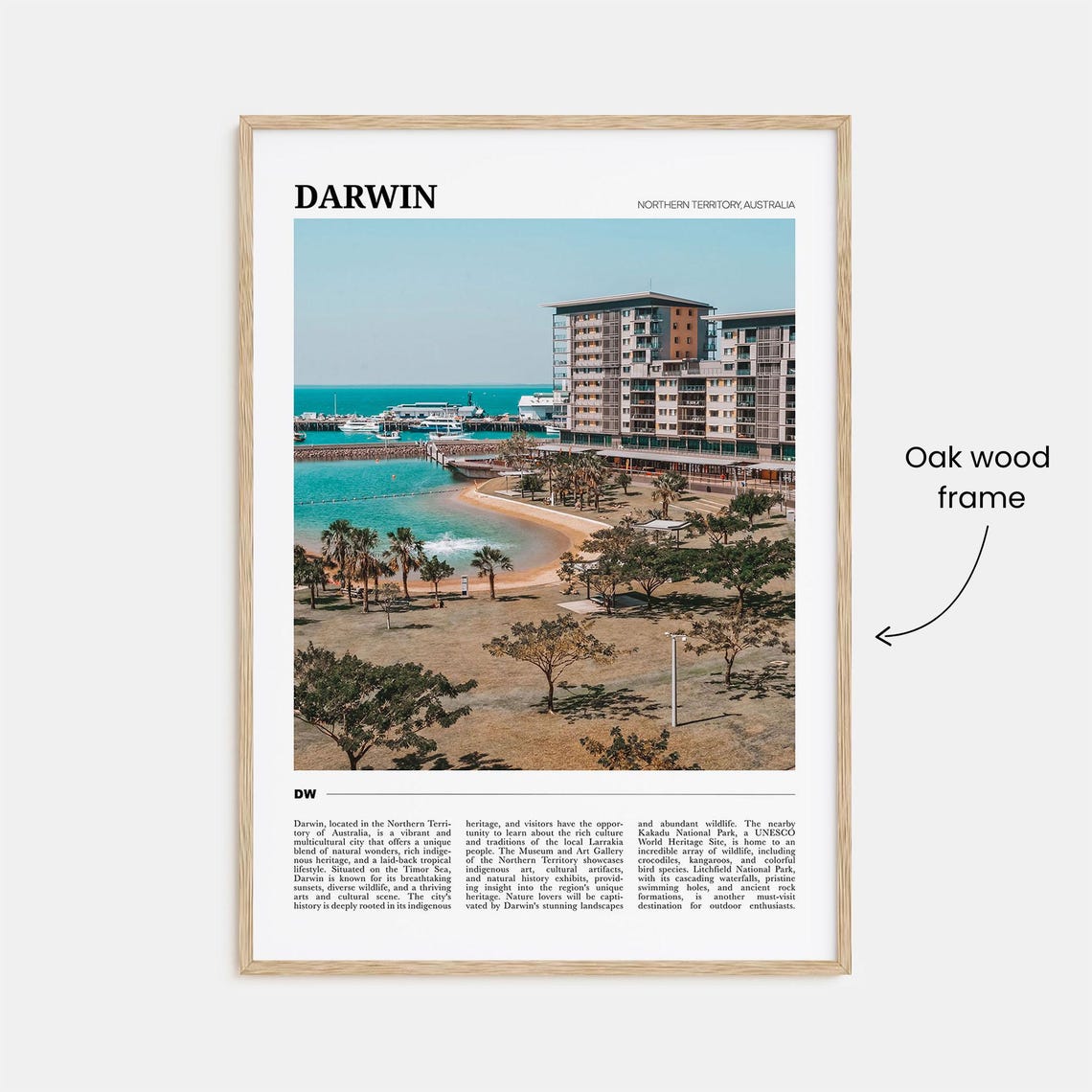 Darwin Australia Waterfront Lagoon Photo Tropical Travel Poster - Image 3