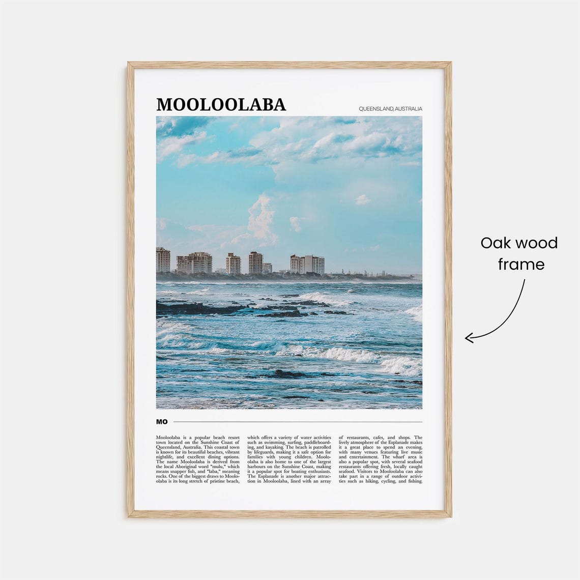 Mooloolaba Queensland Beach Waves Sunshine Coast Travel Poster - Image 3