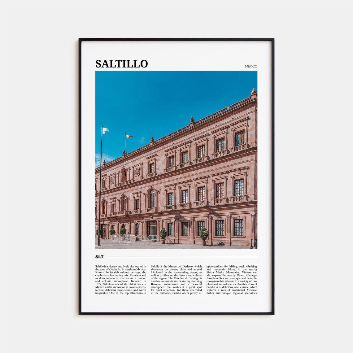 Saltillo Travel Poster Saltillo Wall Art Saltillo Poster Print Saltillo Photo Saltillo Decor Mexico