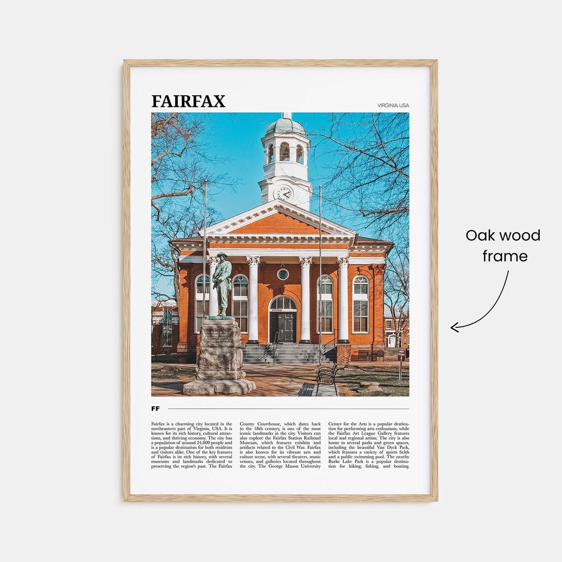 Fairfax Travel Poster, Virginia Wall Art Print - Image 3