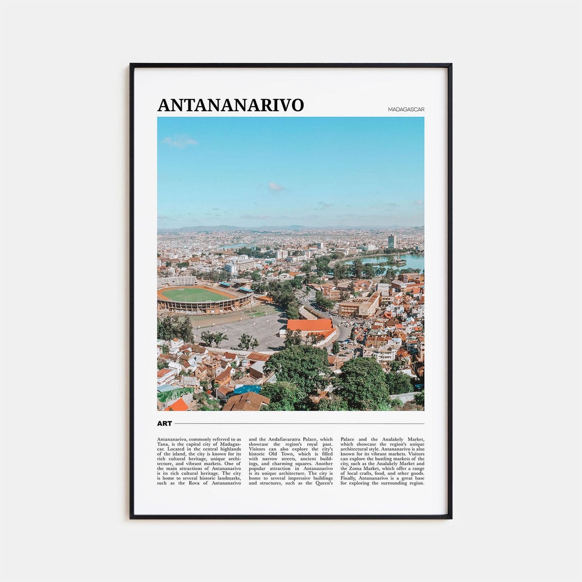 Antananarivo Travel Poster Antananarivo Wall Art Antananarivo Poster Print Antananarivo Photo Antananarivo Decor Madagascar