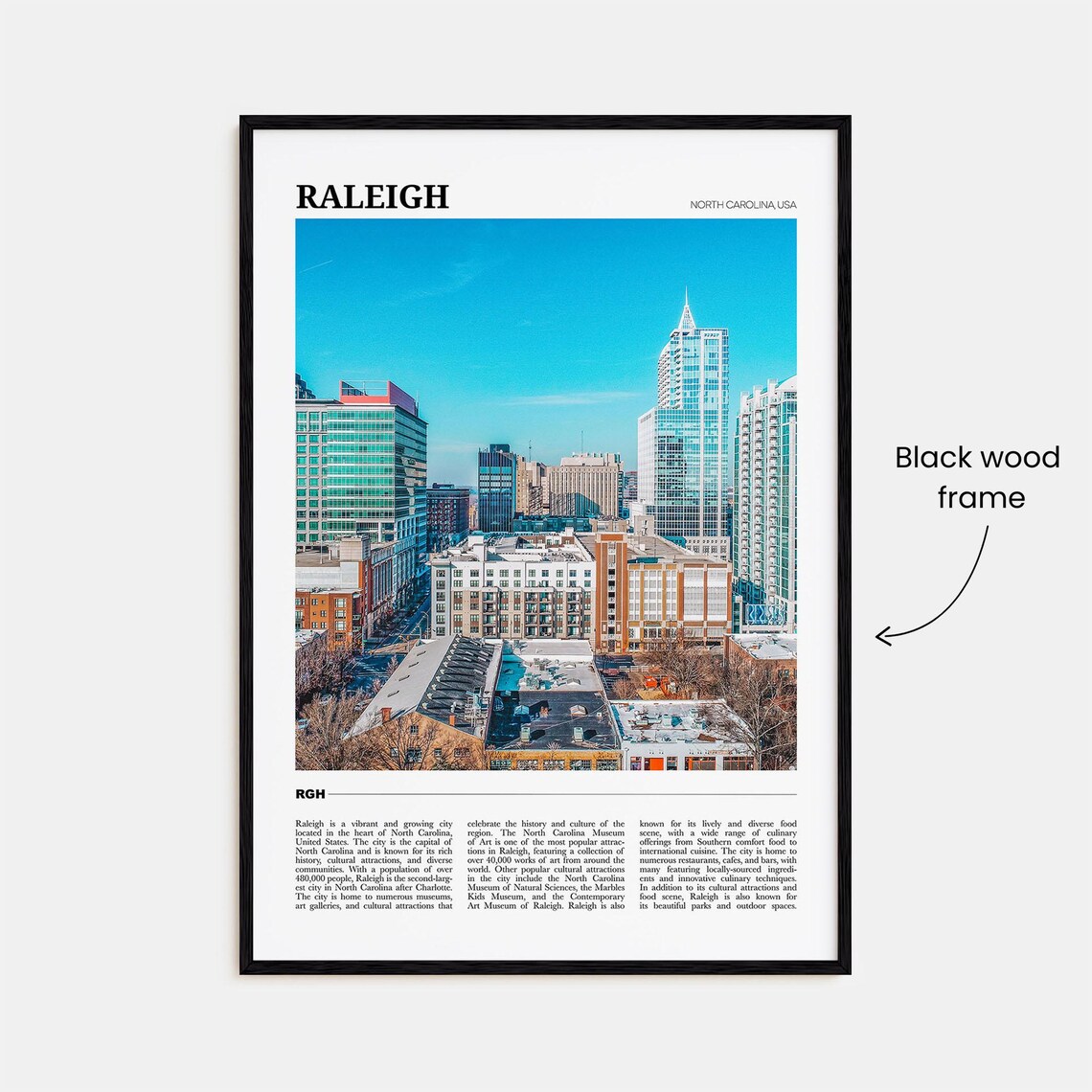 Raleigh Travel Poster, North Carolina Wall Art - Image 2