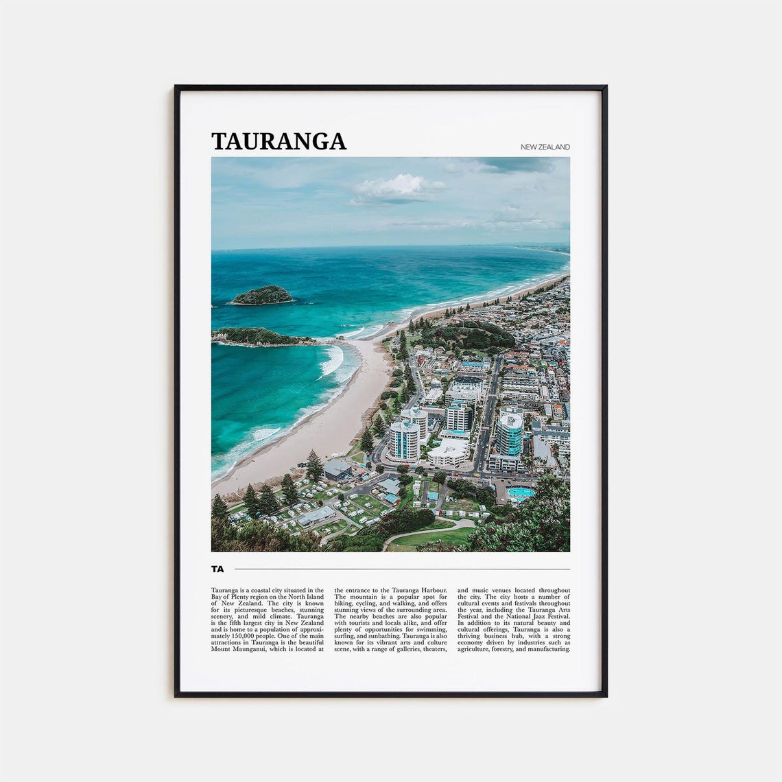 Tauranga Travel Poster Tauranga Wall Art Tauranga Poster Print Tauranga Photo Tauranga Decor New Zealand