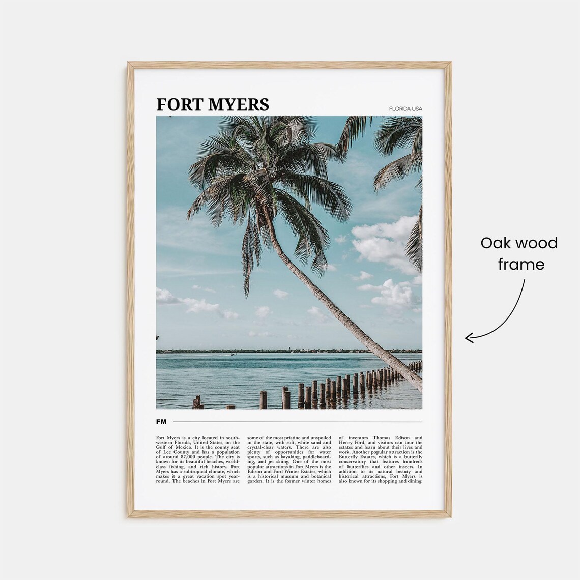 Fort Myers Travel Poster, Florida USA Art Print - Image 3