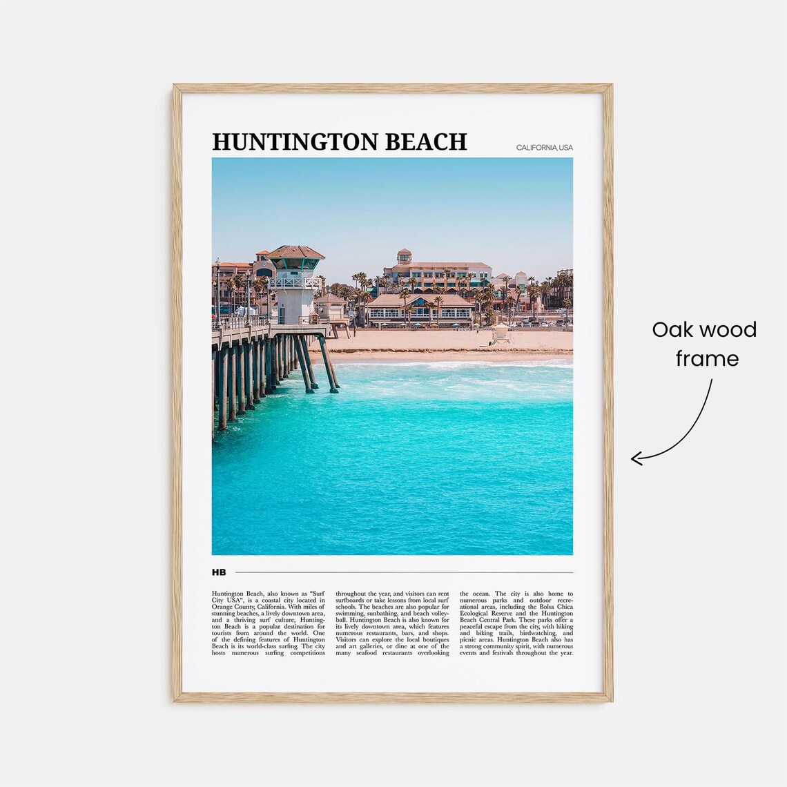 Huntington Beach Travel Poster, California USA - Image 3