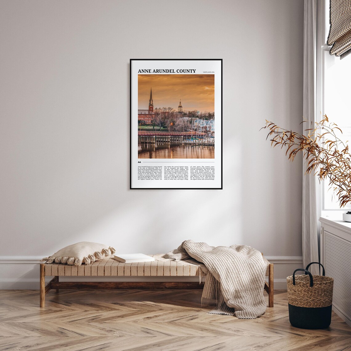 Anne Arundel County Maryland Annapolis Harbor Sunset Travel Poster - Image 4
