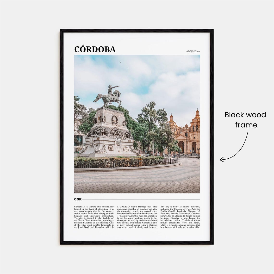 Cordoba Travel Poster Argentina Cordoba Wall Art Cordoba Poster Print Cordoba Photo Cordoba Decor Argentina - Image 2