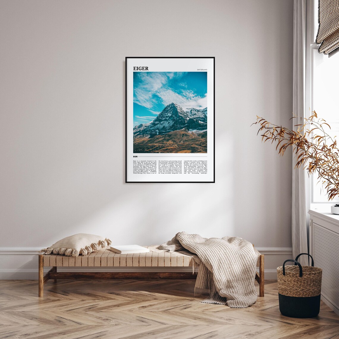 Eiger Travel Poster, Switzerland Mountain Print - Image 4