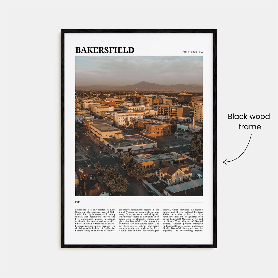 Bakersfield Travel Poster, California USA Art Print - Image 2