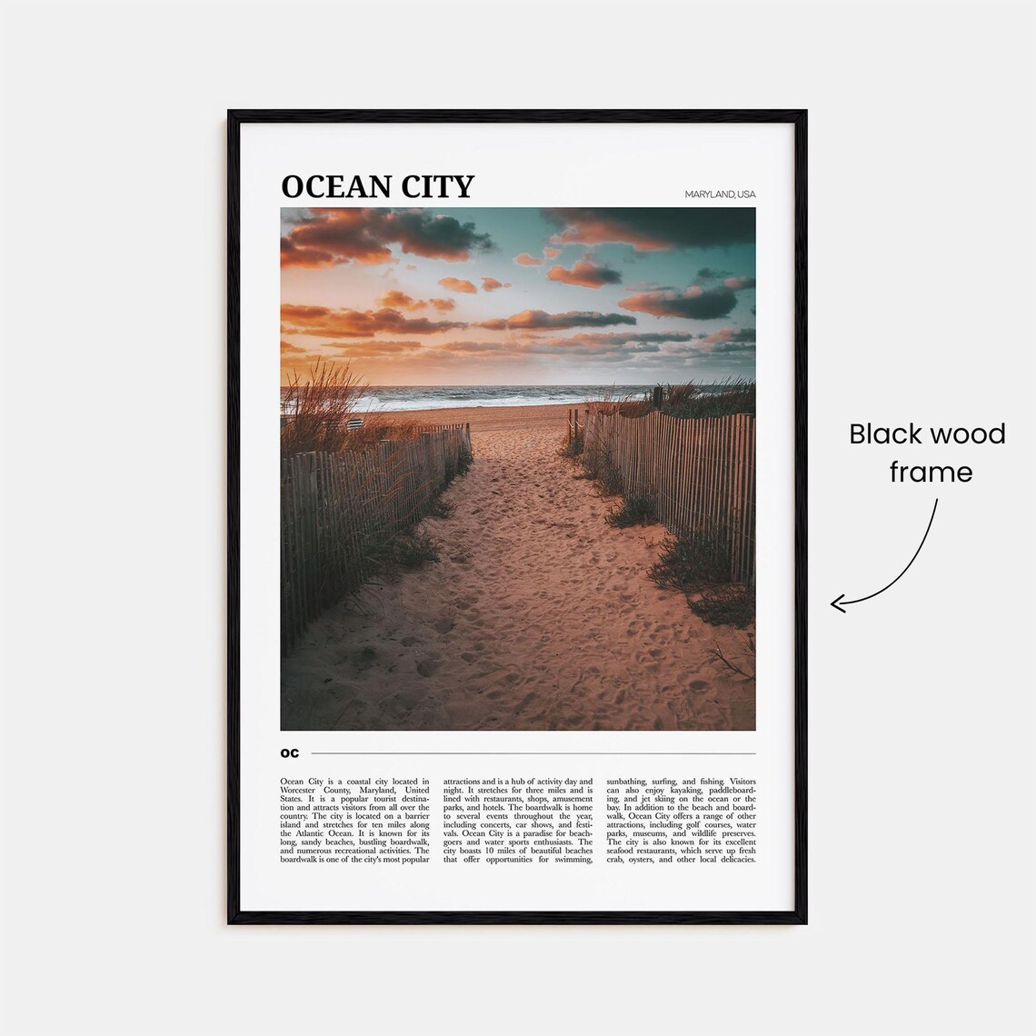 Ocean City Travel Poster, Maryland Wall Art Print - Image 2