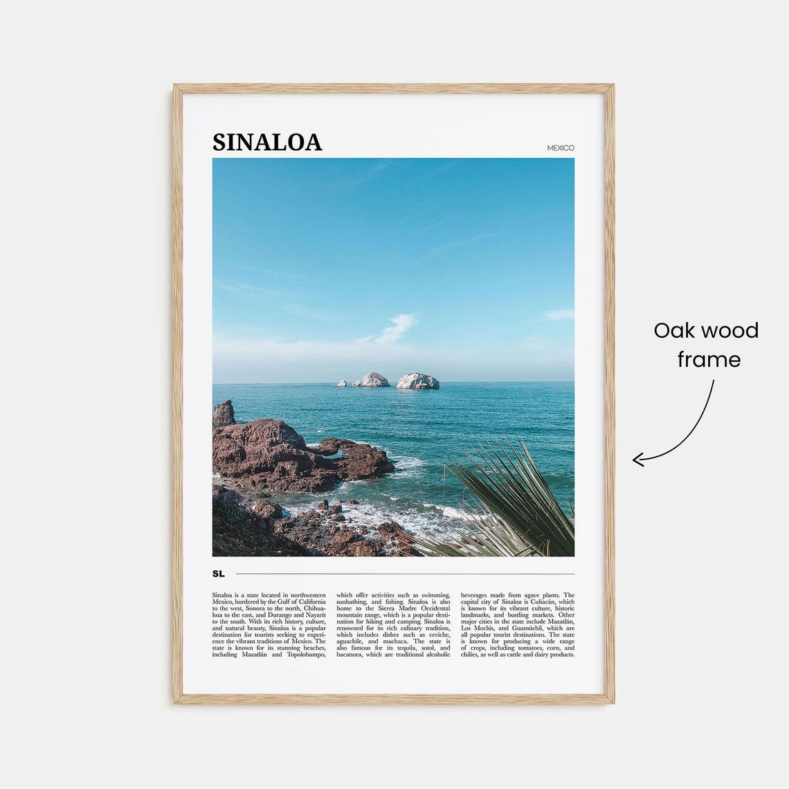 Sinaloa Mexico Rocky Pacific Coast Islands Ocean Photo Travel Poster - Image 3
