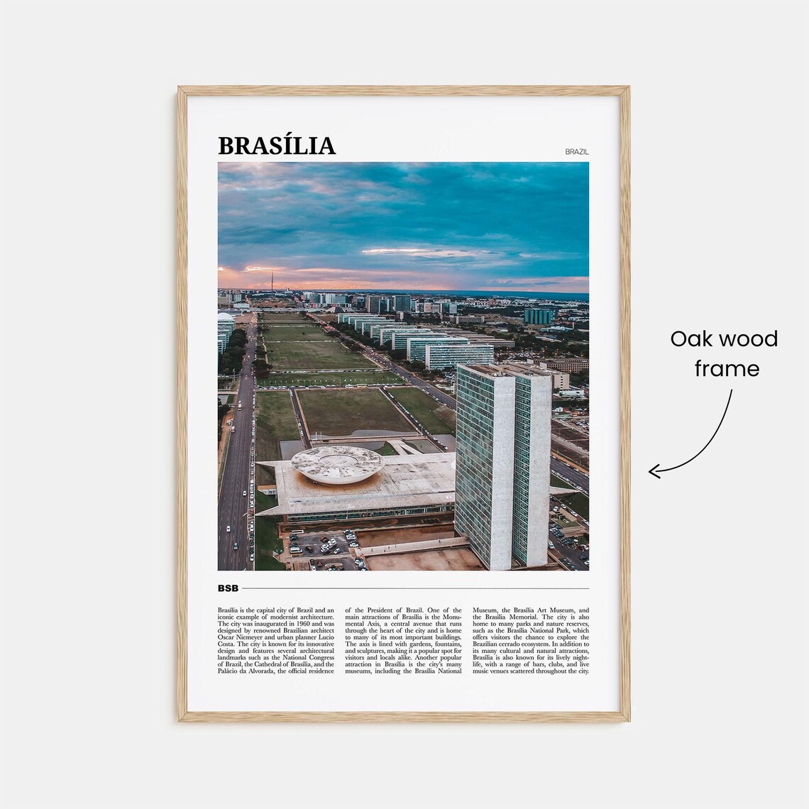 Brasilia Travel Poster, Brazil City Wall Art - Image 3