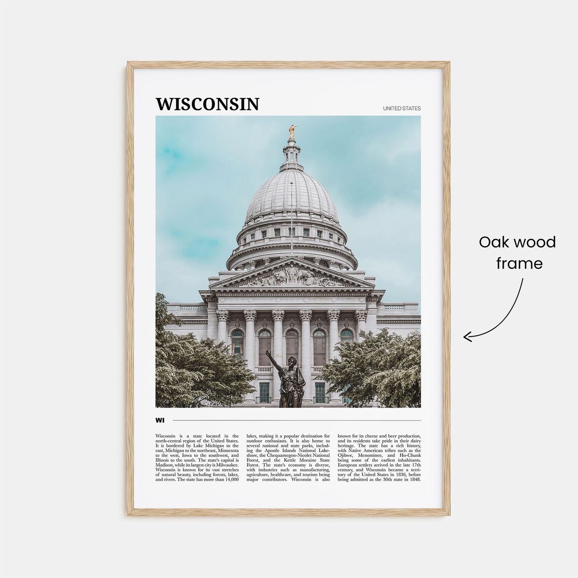 Wisconsin State Capitol Madison Historic Dome Photography Poster - Image 3